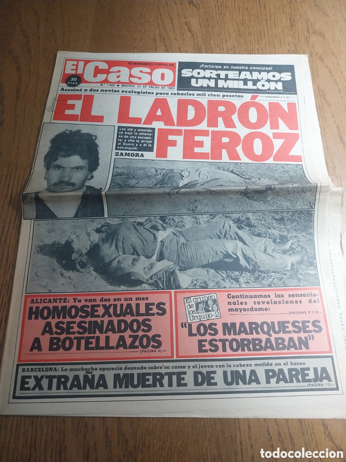 Coleccionismo de revistas y peri&oacute;dicos: EL CASO 1983 LADRON FEROZ ZAMORA