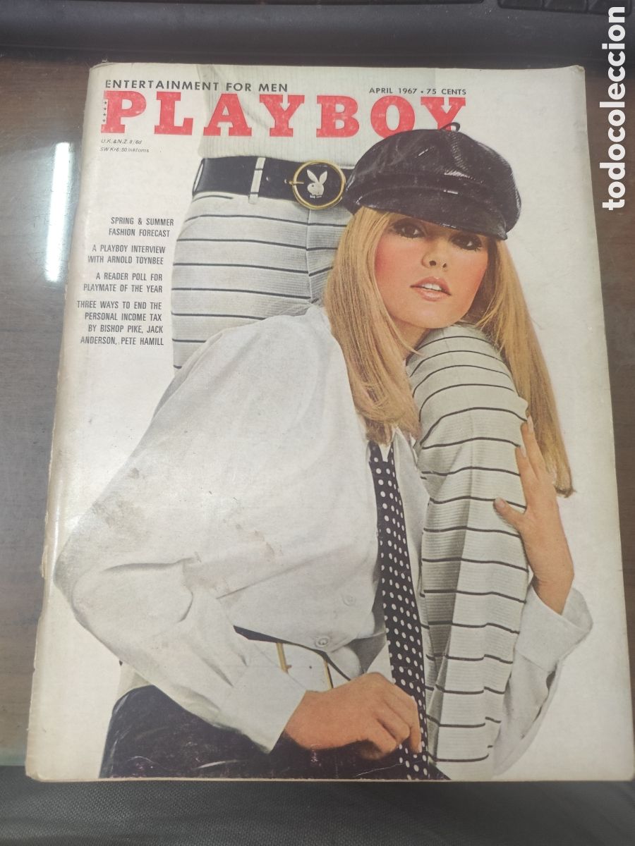 Coleccionismo de revistas y peri&oacute;dicos: Revista Playboy USA. April 1967. Contiene p&oacute;ster central. Erotica