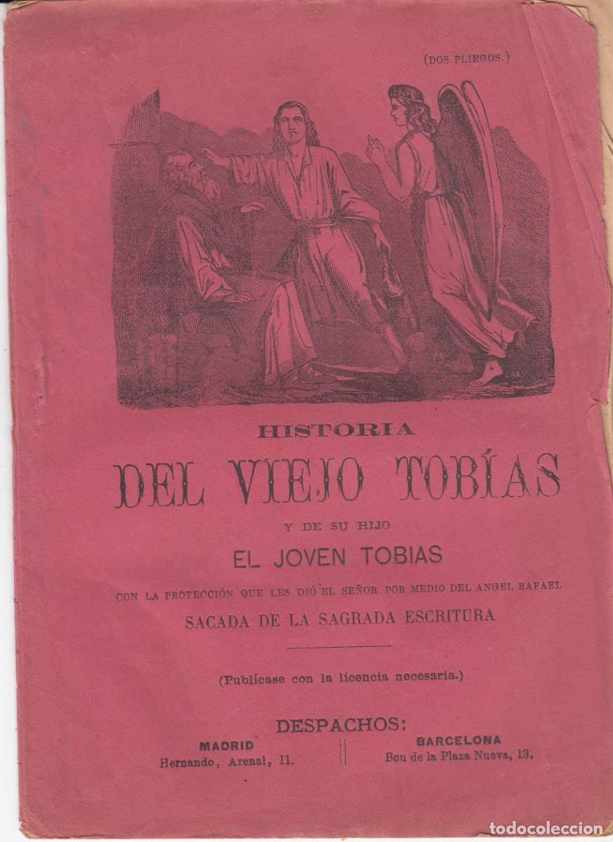 Coleccionismo de revistas y peri&oacute;dicos: PLIEGO DE CORDEL - ROMAN&Ccedil;OS - HISTORIA DEL VIEJO TOB&Iacute;AS - SIGLO XIX