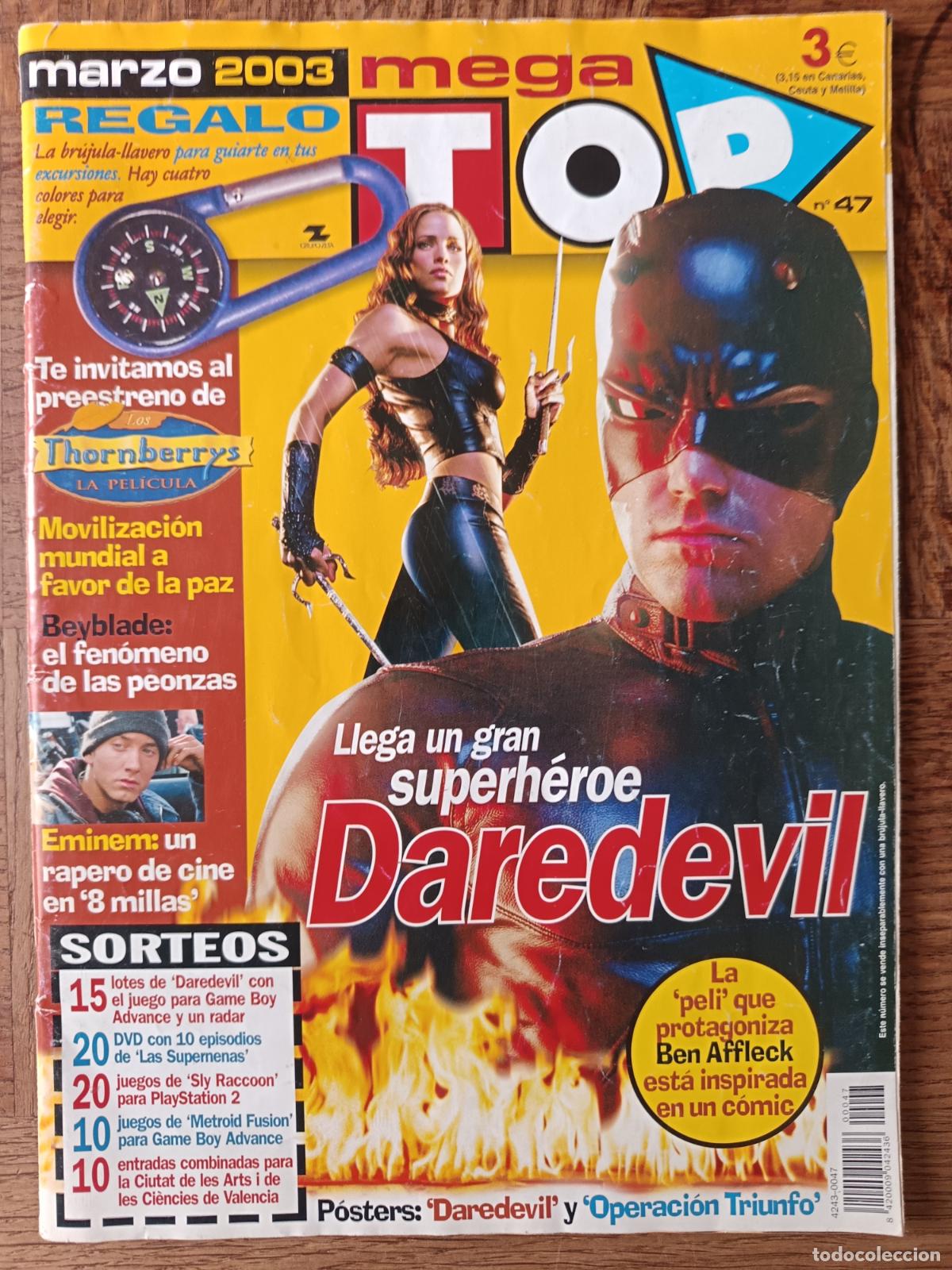 Coleccionismo de revistas y peri&oacute;dicos: TOP mega 47 de 2003 Daredevil, Operaci&oacute;n Triunfo OT, EMINEM, Metroid Fusion, Jimmy Neutron, Bon Jovi