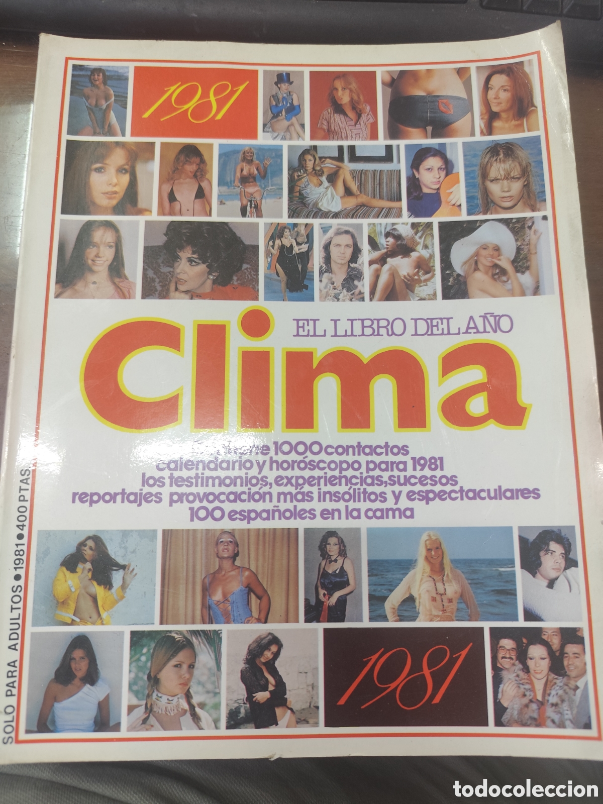 Coleccionismo de revistas y peri&oacute;dicos: Especial revista Clima. El libro del a&ntilde;o 1981. Erotico