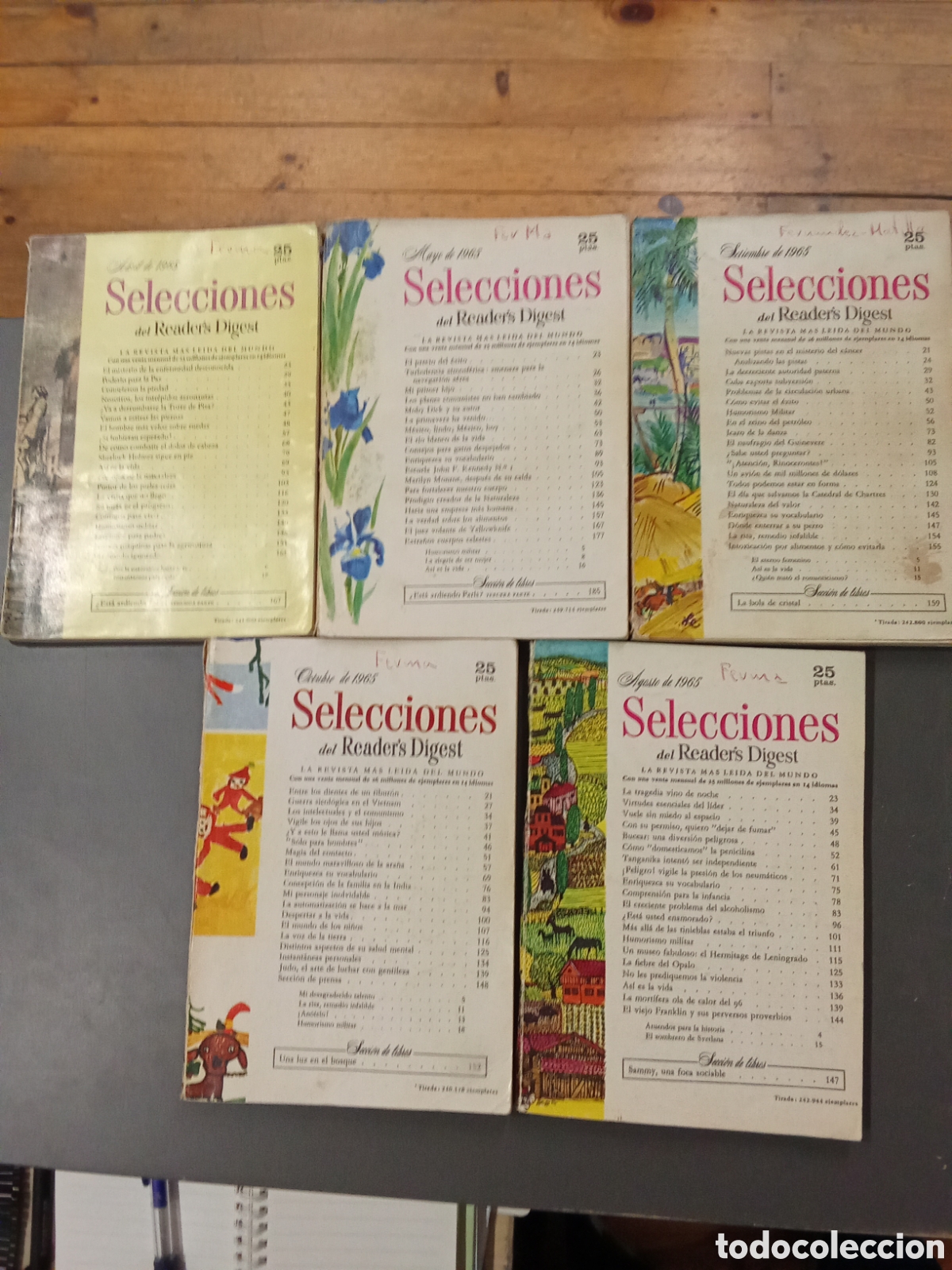 Coleccionismo de revistas y peri&oacute;dicos: 12 Revistas Selecciones Readers Digest A&ntilde;os 60