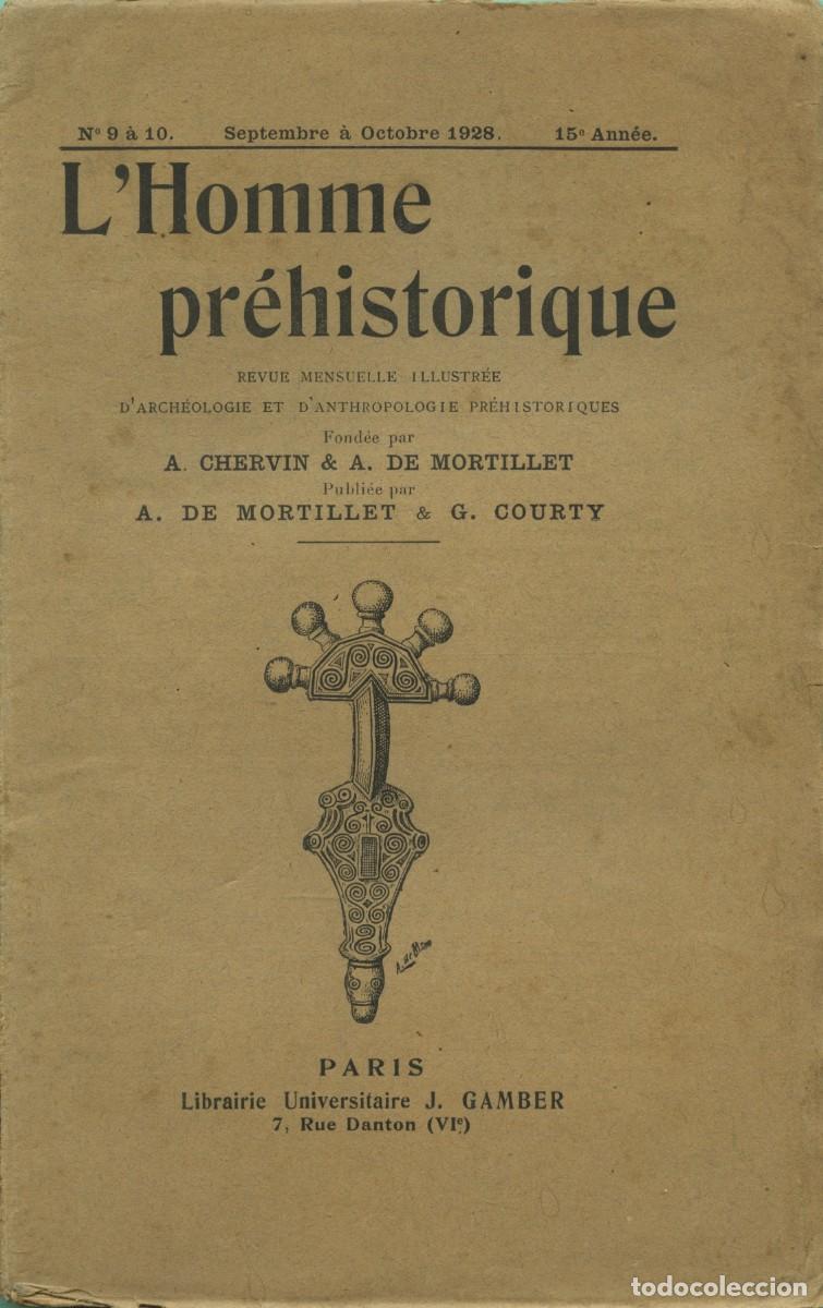 Coleccionismo de revistas y peri&oacute;dicos: L'Homme pr&eacute;historique. Revue Illustr&eacute;e d'Arch&eacute;ologie et d'Anthropologie Pr&eacute;historiques. N&ordm; 9 &agrave; 10