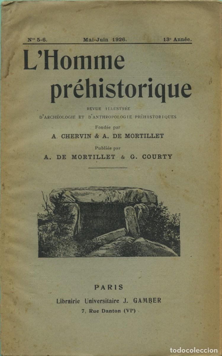 Coleccionismo de revistas y peri&oacute;dicos: L'Homme pr&eacute;historique. Revue Illustr&eacute;e d'Arch&eacute;ologie et d'Anthropologie Pr&eacute;historiques. N&ordm; 5 &agrave; 6