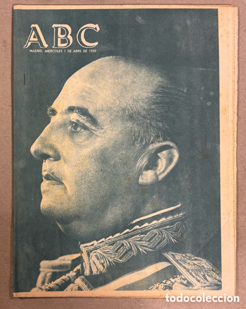 Coleccionismo de revistas y peri&oacute;dicos: ABC (1 ABRIL 1959). 20 A&Ntilde;OS FRANCISCO FRANCO, REPORTAJE SOBRE EL VALLE DE LOS CA&Iacute;DOS,..,