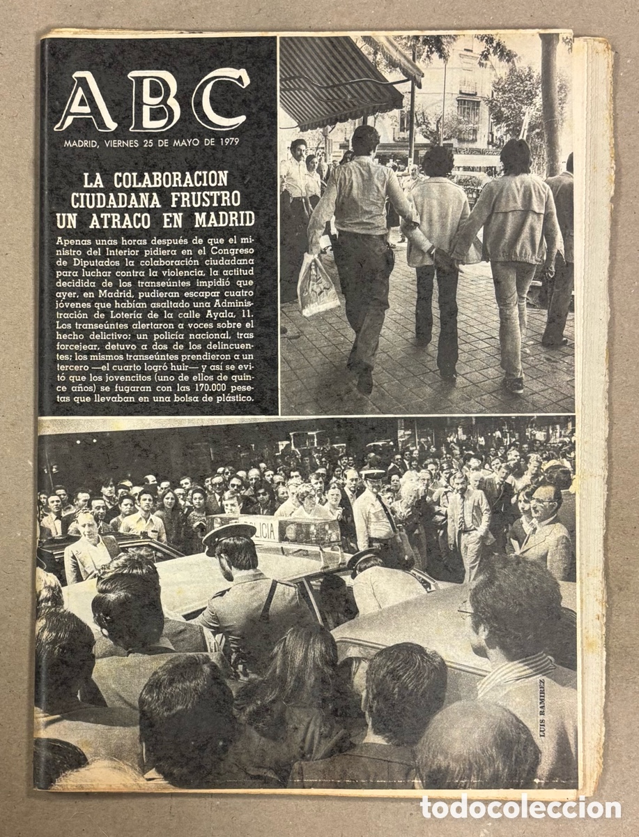 Coleccionismo de revistas y peri&oacute;dicos: ABC (22 MAYO 1979). COLABORACI&Oacute;N CIUDADANA FRUSTA ATRACO EN MADRID, CORRIDAS SAN ISIDRO,&hellip;