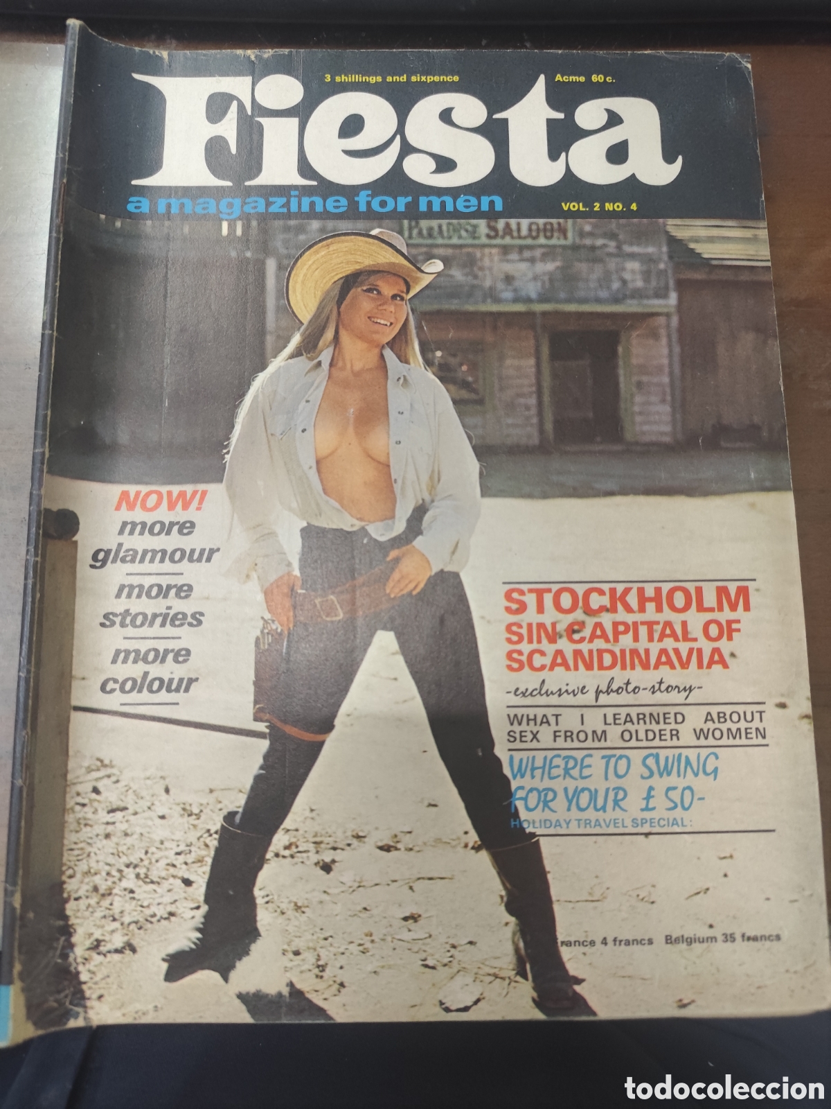Coleccionismo de revistas y peri&oacute;dicos: Revista Erotica inglesa Fiesta n.4. the magazine for men. A&ntilde;o 1968