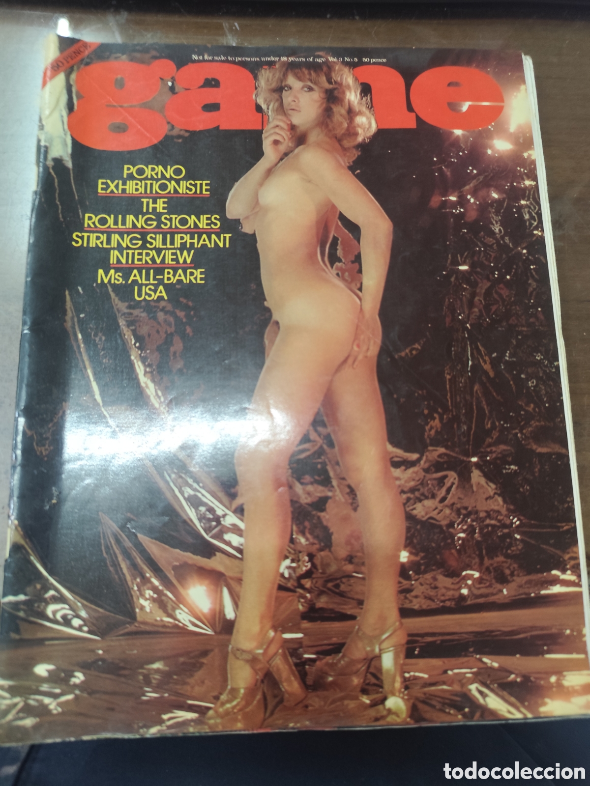 Coleccionismo de revistas y peri&oacute;dicos: Revista Erotica inglesa Game vol.3.n.5. may. 1976. Incluye p&oacute;ster central