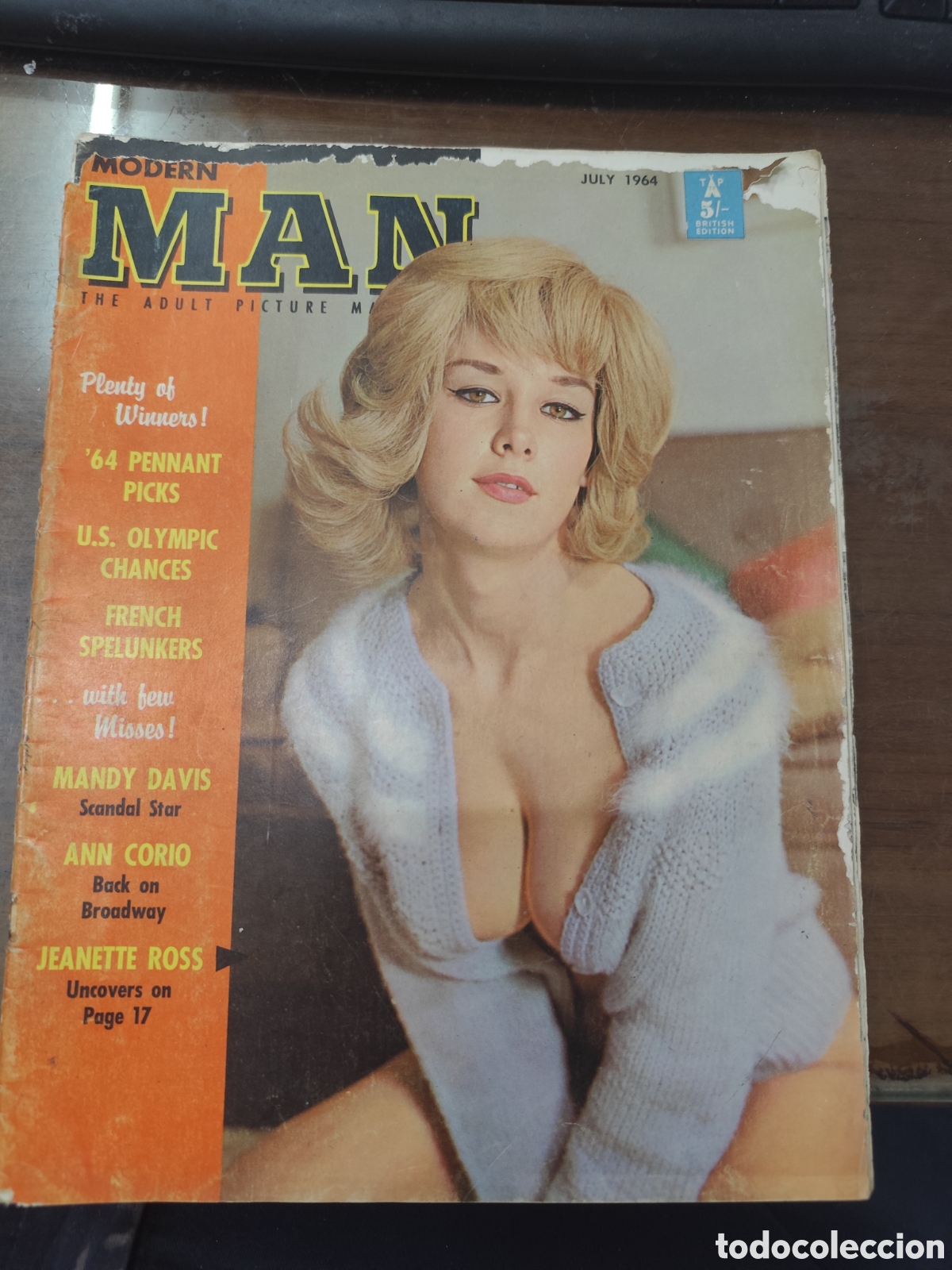 Coleccionismo de revistas y peri&oacute;dicos: Revista Erotica USA Modern Man. The adult picture magazine. Vol.XIV. n.1. July 1964. Incluye p&oacute;ster