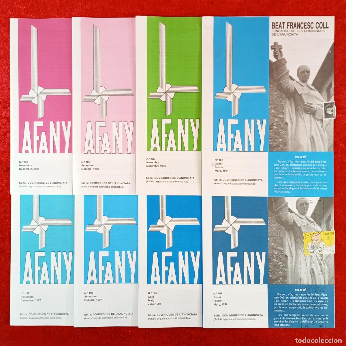 Coleccionismo de revistas y peri&oacute;dicos: AFANY - DOMINIQUES DE L'ANUNCIATA - BEAT FRANCESC COLL - 8 REVISTAS - N&ordm; 182, 189 Y 192 A 197 / 275