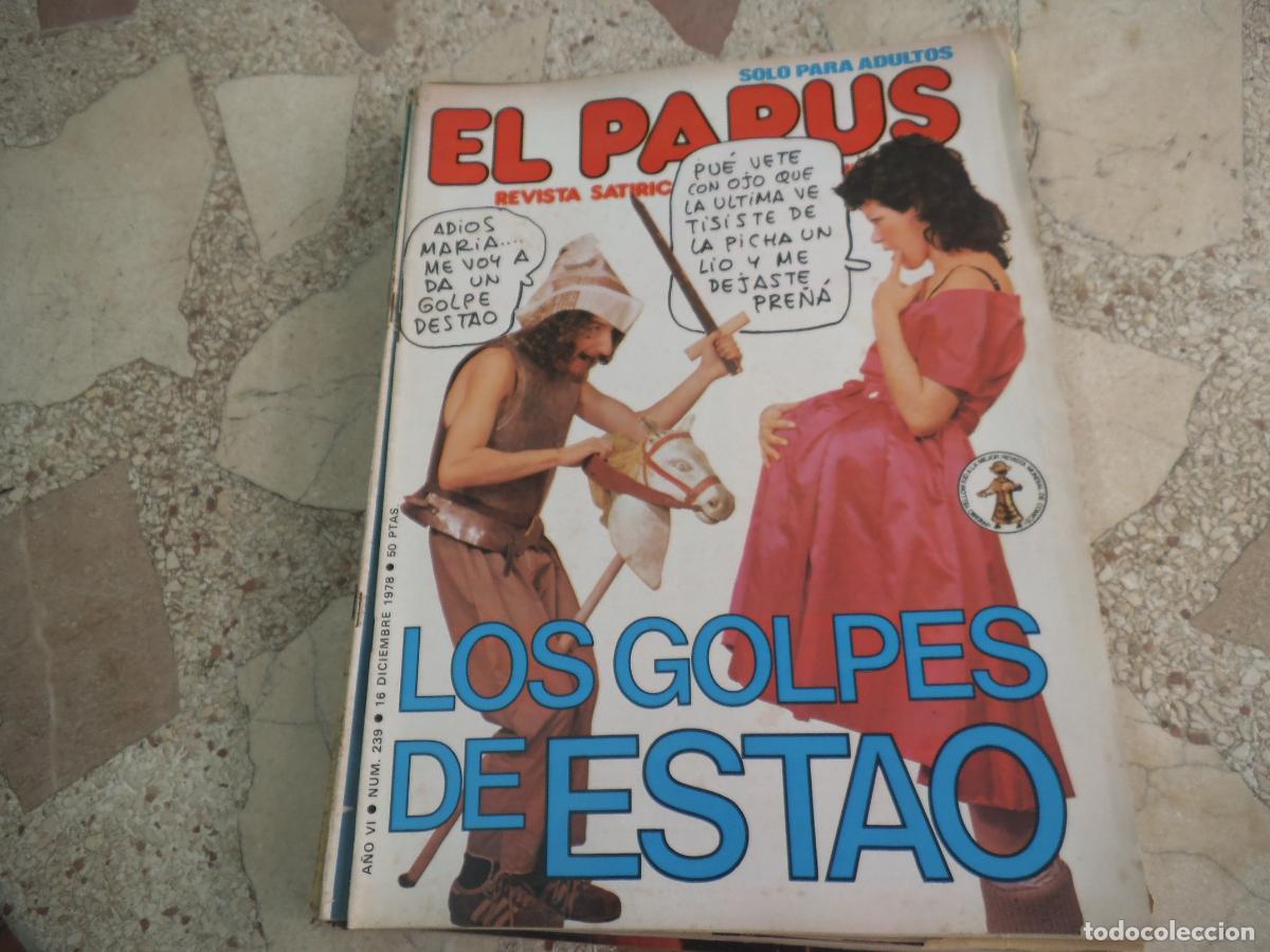 Coleccionismo de revistas y peri&oacute;dicos: el papus, n&ordm; 239, 1978, revista satirica, erotica,humor, los golpes de estao