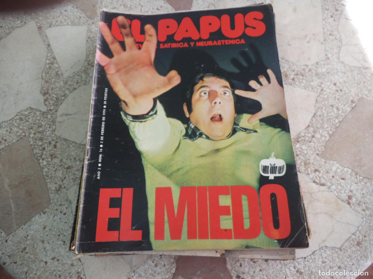 Collection Magazines and Newspapers: el papus, n&ordm; 16, 1974, revista satirica, erotica,humor, el miedo