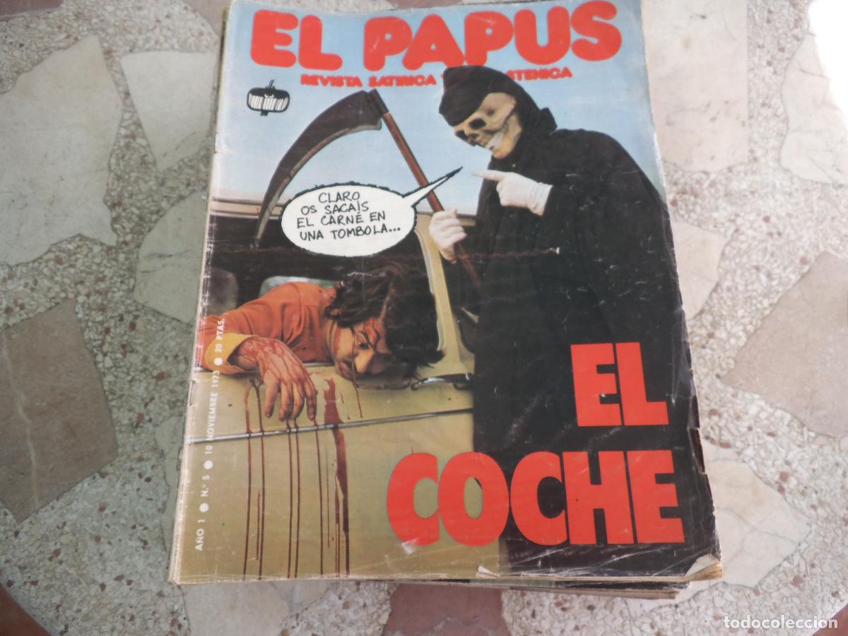 Coleccionismo de revistas y peri&oacute;dicos: el papus, n&ordm; 5, 1973, revista satirica, erotica,humor, el coche