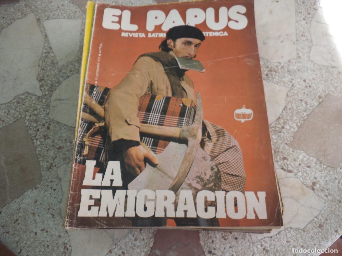 Coleccionismo de revistas y peri&oacute;dicos: el papus, n&ordm; 9, 1973, revista satirica, erotica,humor, la emigracion