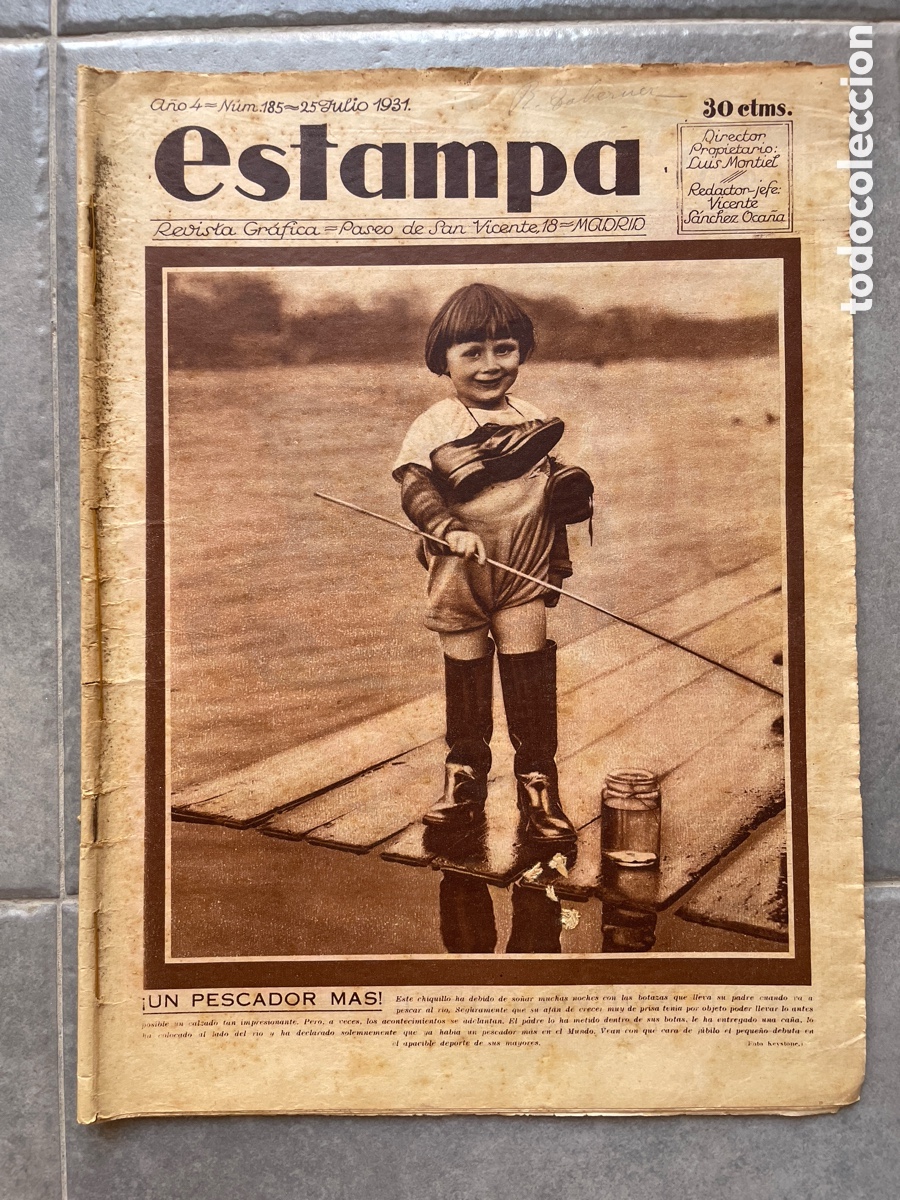 Colecionismo de Revistas e Jornais: Estampa. Revista gr&aacute;fica. 25 de julio de 1931. N&uacute;mero 185.