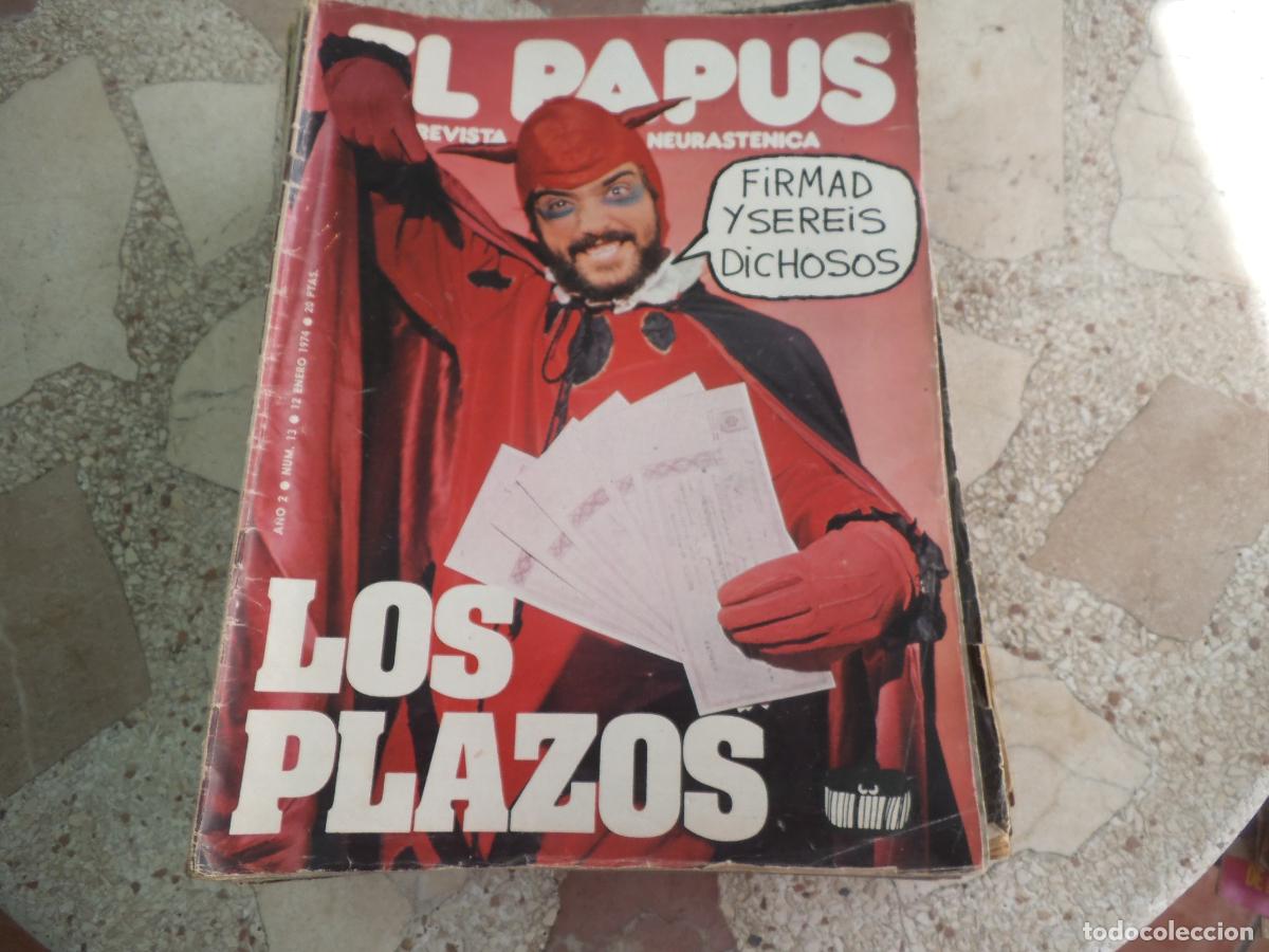 Coleccionismo de revistas y peri&oacute;dicos: el papus, n&ordm; 13, 1974, revista satirica, erotica,humor, los plazos