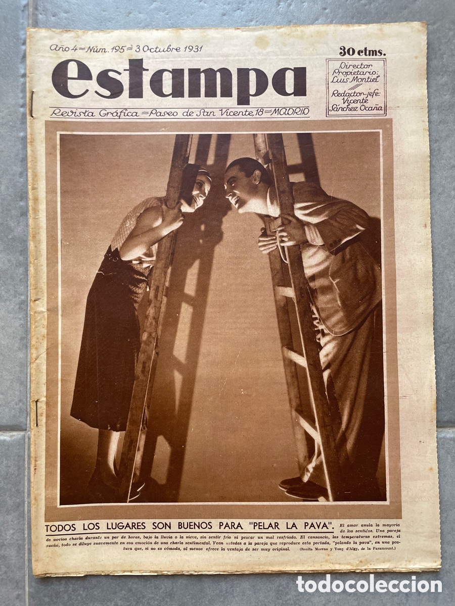 Coleccionismo de revistas y peri&oacute;dicos: Estampa. Revista gr&aacute;fica. 3 de octubre de 1931. N&uacute;mero 195.
