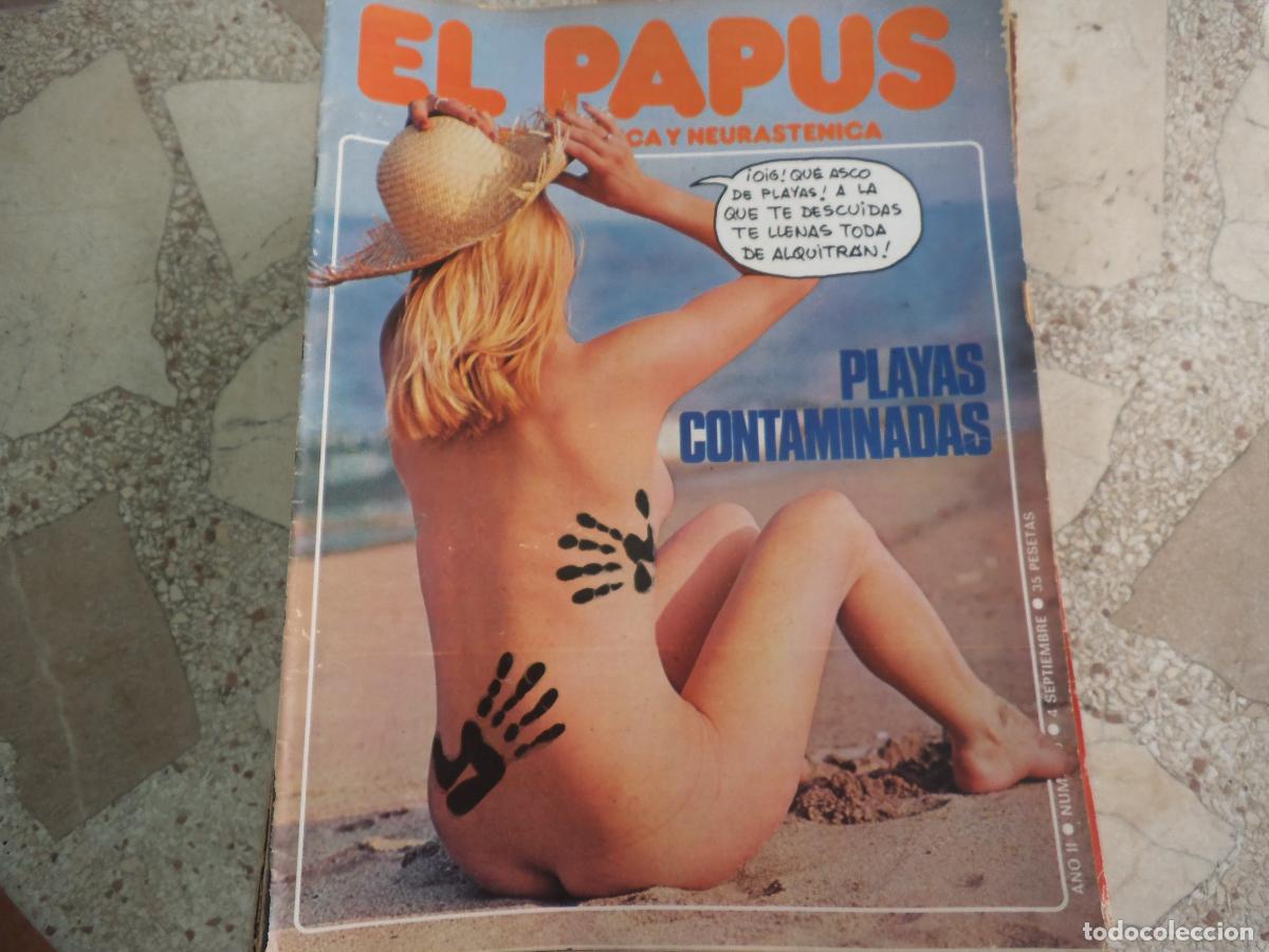 Collection Magazines and Newspapers: el papus, n&ordm; 120, 1977, revista satirica, erotica,humor, playas contaminadas