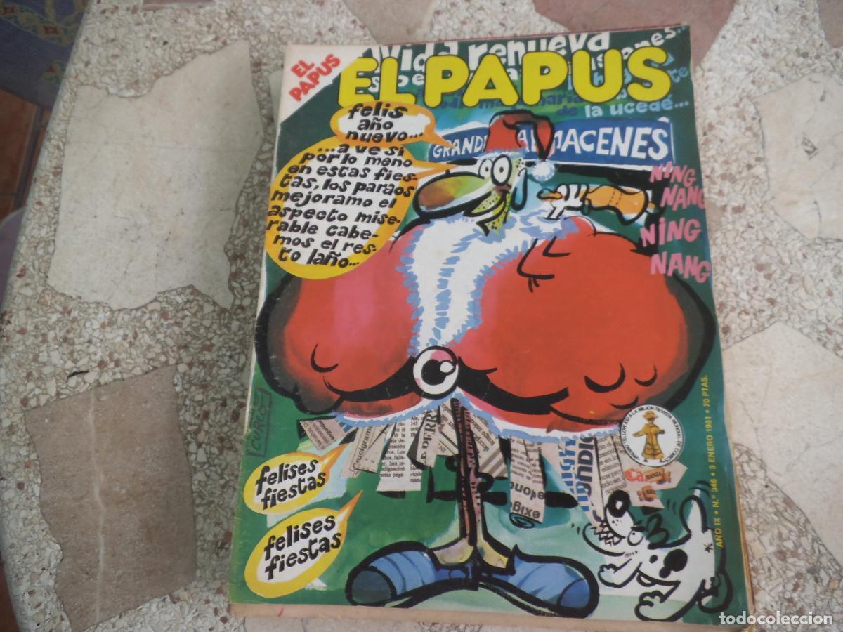 Coleccionismo de revistas y peri&oacute;dicos: el papus, n&ordm; 346, 1981, revista satirica, erotica,humor, feliz a&ntilde;o nuevo