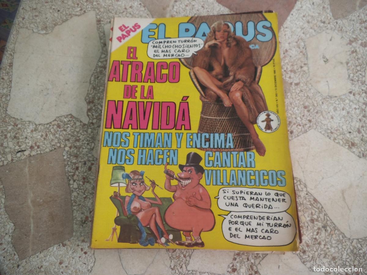 Coleccionismo de revistas y peri&oacute;dicos: el papus, n&ordm; 343, 1980, revista satirica, erotica,humor, el atraco de la navidad