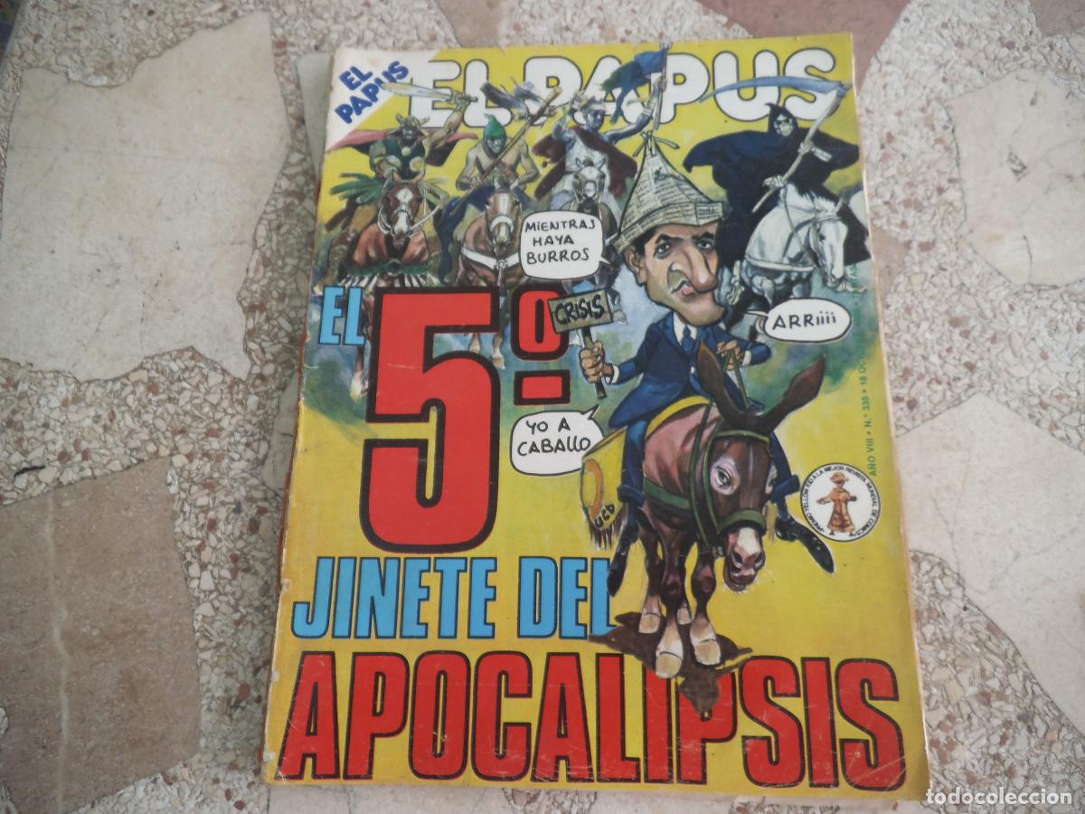 Coleccionismo de revistas y peri&oacute;dicos: el papus, n&ordm; 335, 1980, revista satirica, erotica,humor, 5&ordm;jinete del apocalipsis