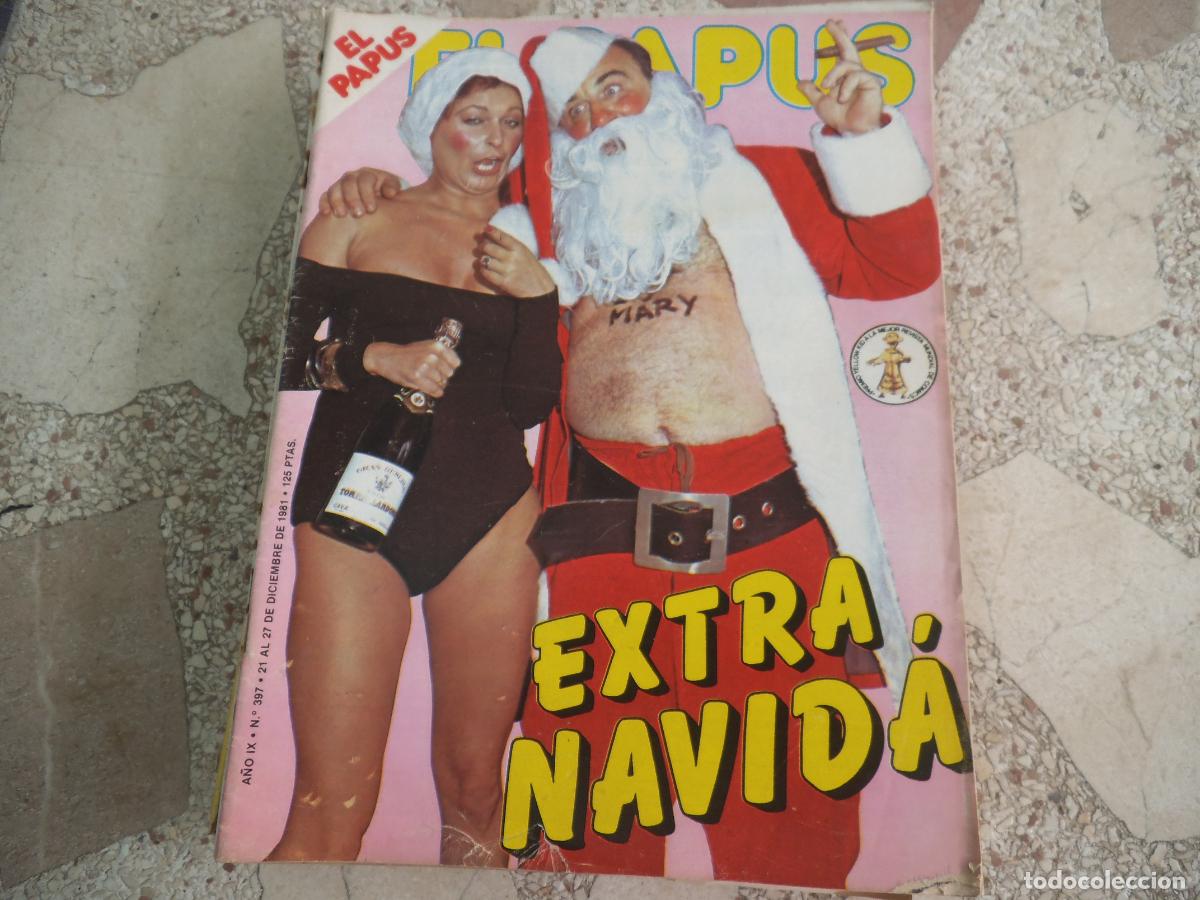 Coleccionismo de revistas y peri&oacute;dicos: el papus, n&ordm; 397, 1981, revista satirica, erotica,humor, extra navidad