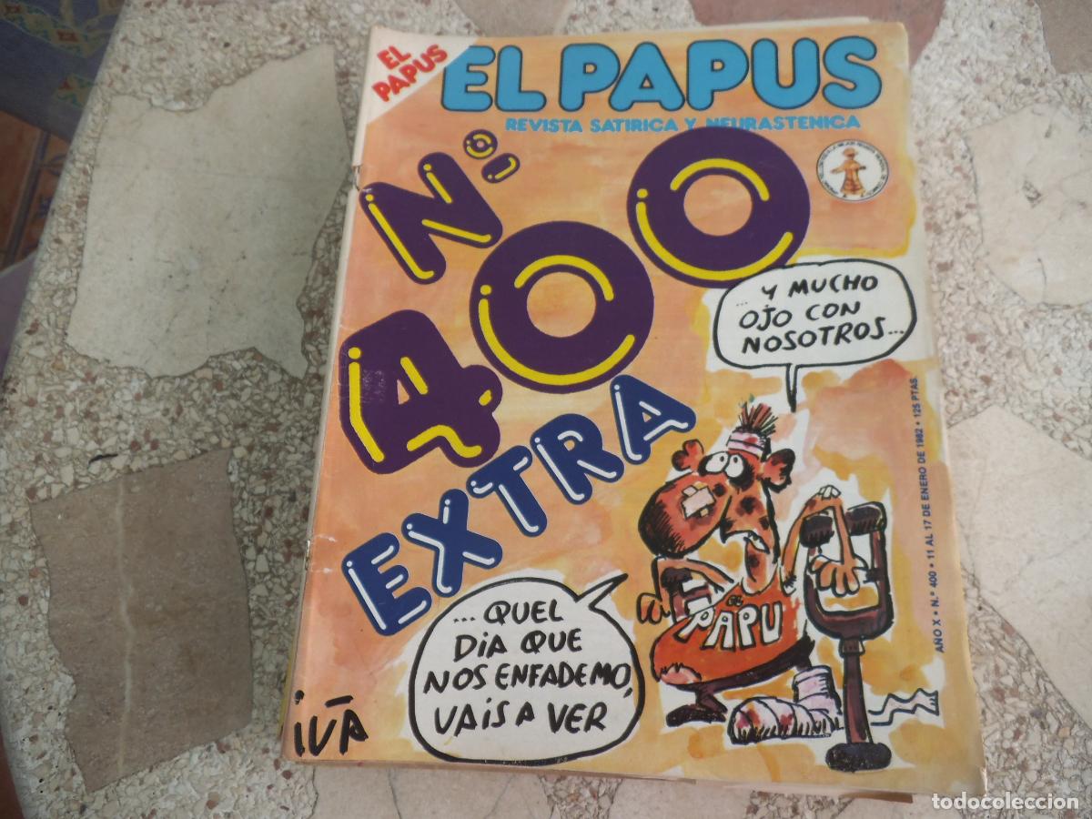Coleccionismo de revistas y peri&oacute;dicos: el papus, n&ordm; 400, 1982, revista satirica, erotica,humor, extra 400