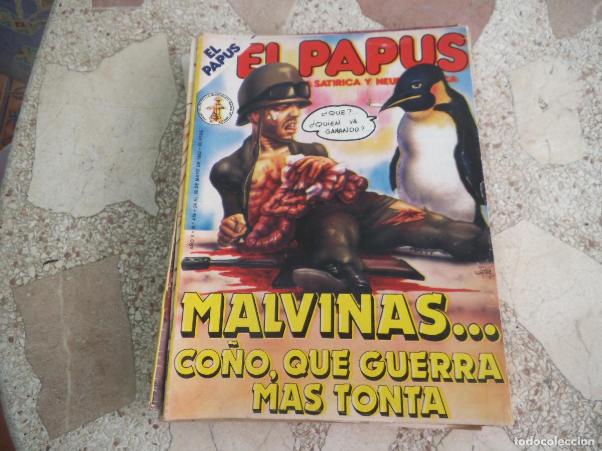 Coleccionismo de revistas y peri&oacute;dicos: el papus, n&ordm; 419, 1982, revista satirica, erotica,humor, malvinas: co&ntilde;o que guerra mas tonta