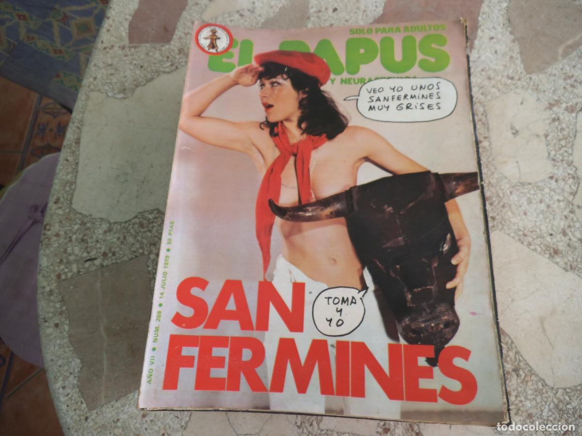 Coleccionismo de revistas y peri&oacute;dicos: el papus, n&ordm; 269, 1979, revista satirica, erotica,humor, san fermines
