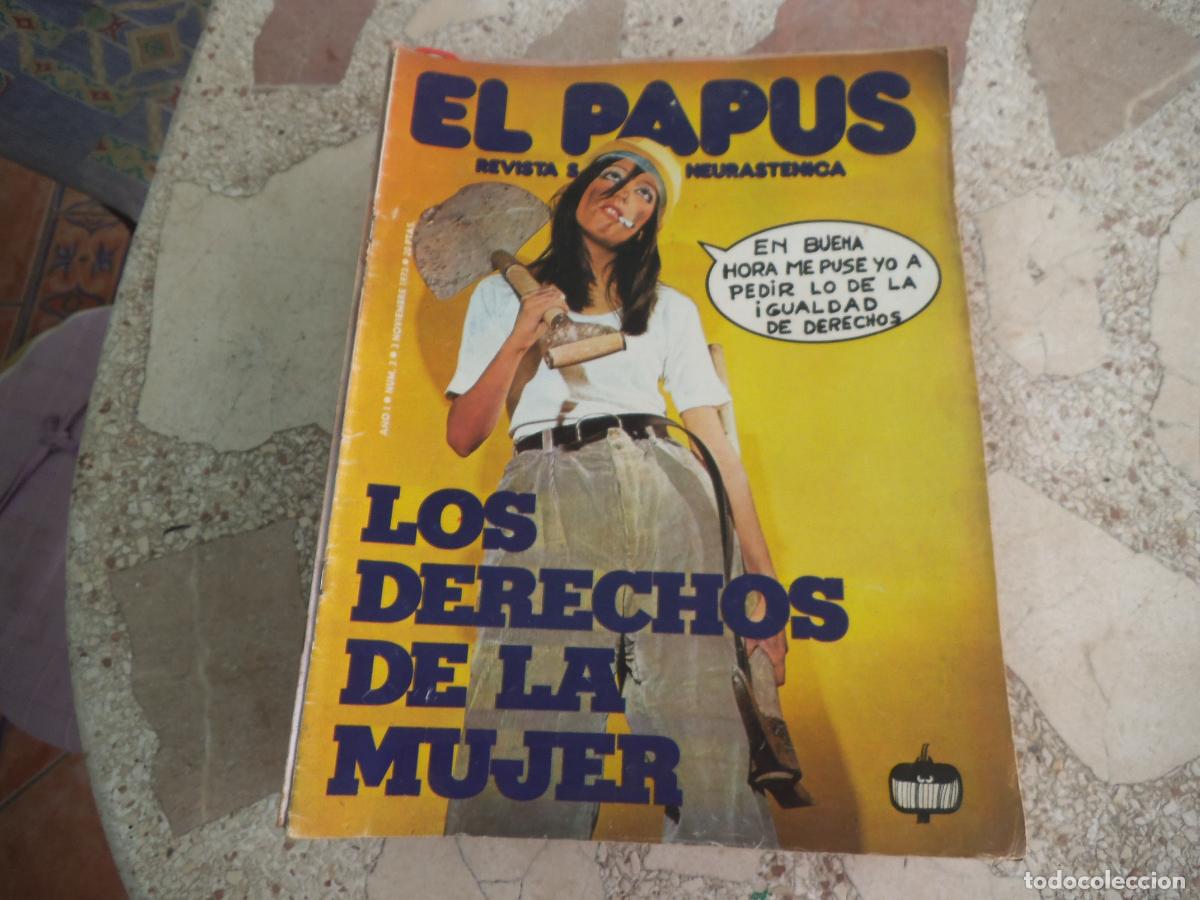 Coleccionismo de revistas y peri&oacute;dicos: el papus, n&ordm; 3, 1973, revista satirica, erotica,humor, los derechos de la mujer