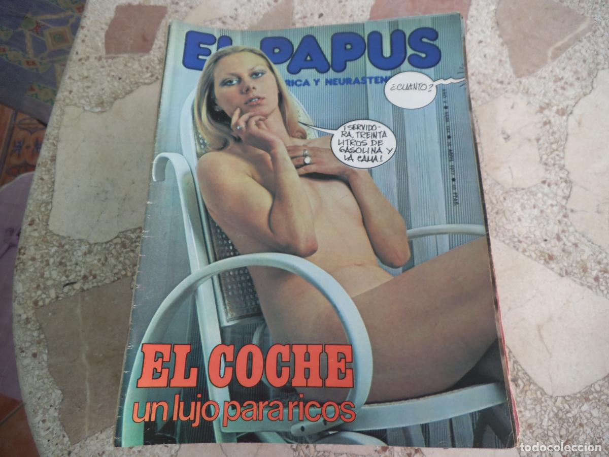Coleccionismo de revistas y peri&oacute;dicos: el papus, n&ordm; 154, 1977, revista satirica, erotica,humor, el coche ,un lujo para ricos
