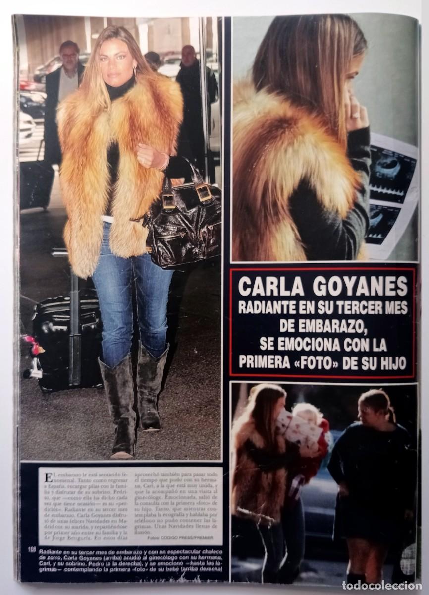 Coleccionismo de revistas y peri&oacute;dicos: COLECCIONISMO PAPEL P&Aacute;GINA DE REVISTA EMBARAZO CARLA GOYANES