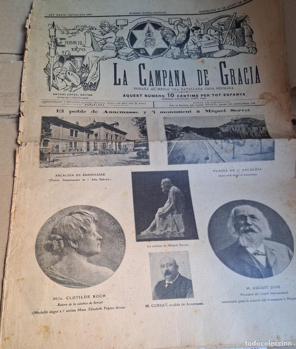 Coleccionismo de revistas y peri&oacute;dicos: CAMPANA DE GRACIA, LA: Batallada 2050 Barcelona 22-8-1908
