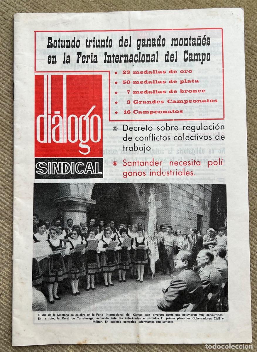 Coleccionismo de revistas y peri&oacute;dicos: Revista Di&aacute;logo Sindical (Santander, 1970) - En portada La Coral de Torrelavega (M&uacute;sica Cantabria)