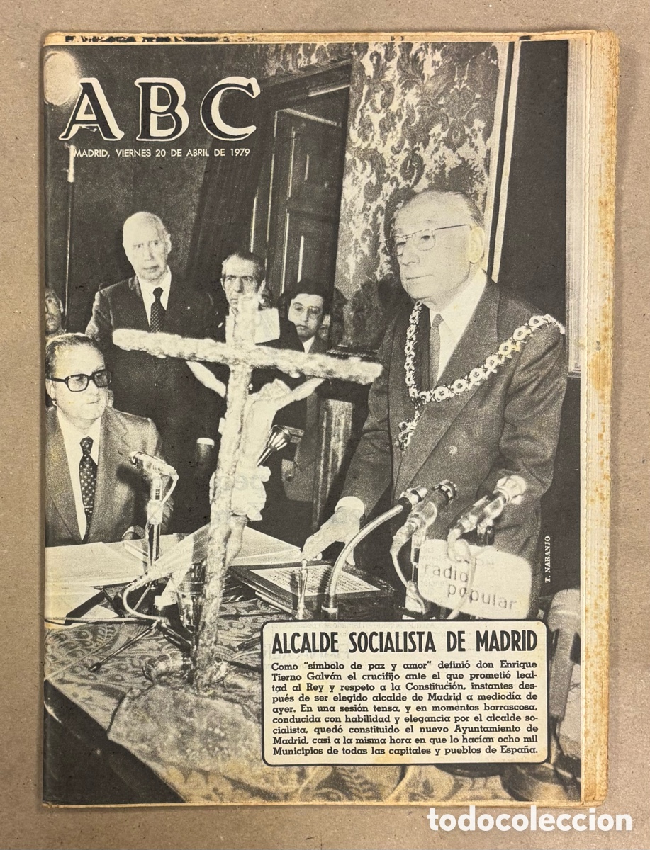 Coleccionismo de revistas y peri&oacute;dicos: ABC (20 ABRIL 1979). ALCALDE SOCIALISTA EN MADRID TIERNO GALV&Aacute;N, REAL MADRID Vs ATL&Eacute;TICO MADRID,&hellip;