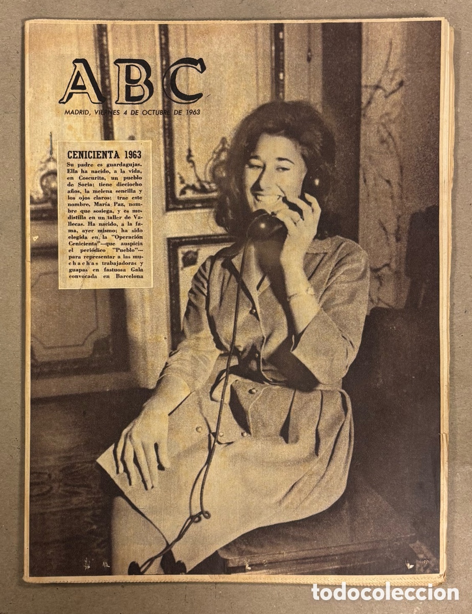 Coleccionismo de revistas y peri&oacute;dicos: ABC (4 OCTUBRE 1963). MAR&Iacute;A PAZ CENICIENTA 1963 GALA BARCELONA, REAL MADRID - C&Oacute;RDOBA,..
