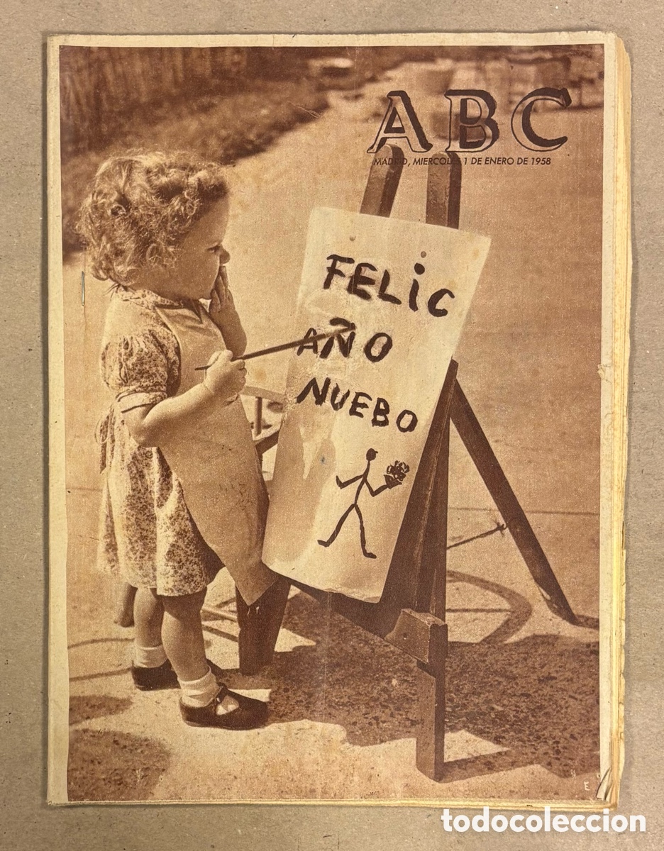 Coleccionismo de revistas y peri&oacute;dicos: ABC (1 DE ENERO DE 1958). FELIZ A&Ntilde;O NUEVO, RESUMEN DE 1957,&hellip;