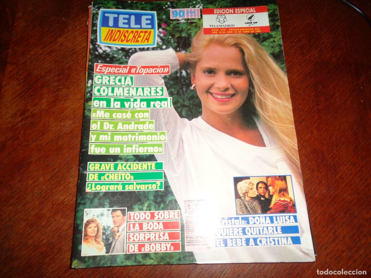 Coleccionismo de revistas y peri&oacute;dicos: REVISTA TELE INDISCRETA. JUNIO 1990. N&ordm; 279. GRECIA COLMENARES. ROLLING STONES