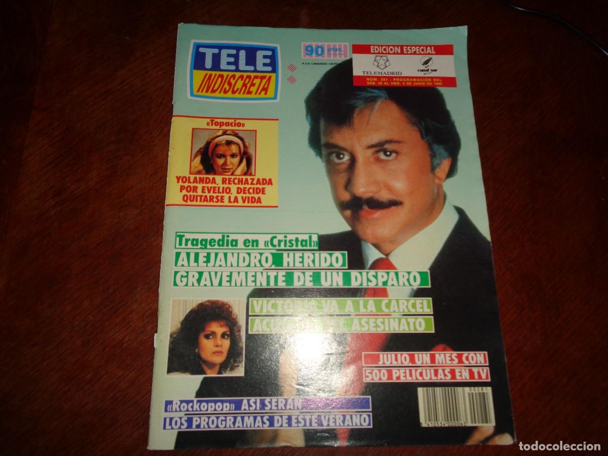 Coleccionismo de revistas y peri&oacute;dicos: REVISTA TELE INDISCRETA. JUNIO 1990. N&ordm; 281.MERCEDES MILA, COUSTEAU, CRYSTAL