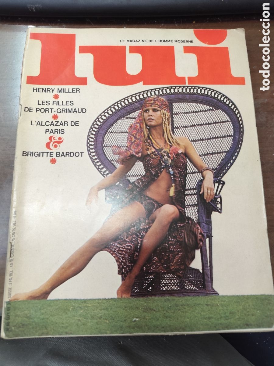 Coleccionismo de revistas y peri&oacute;dicos: Revista Erotica francesa Lui. N.88. A&ntilde;o 1969. Incluye p&oacute;ster central