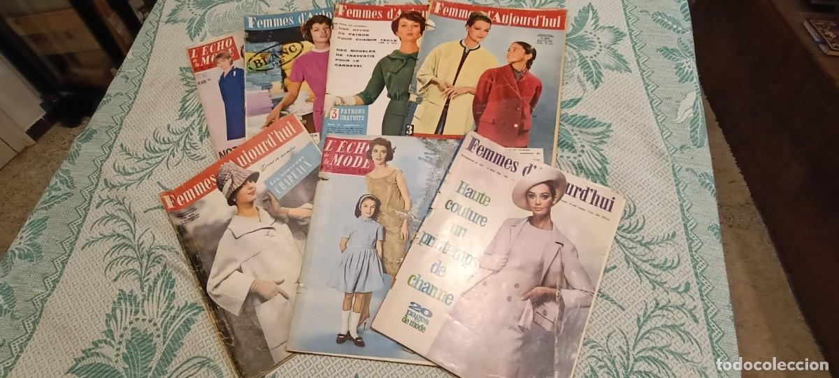 Collection Magazines and Newspapers: Lote 8 Revistas Moda Vintage Francesa (A&ntilde;os 50-60) - Femmes d'Aujourd'hui y L'&Eacute;cho de la Mode