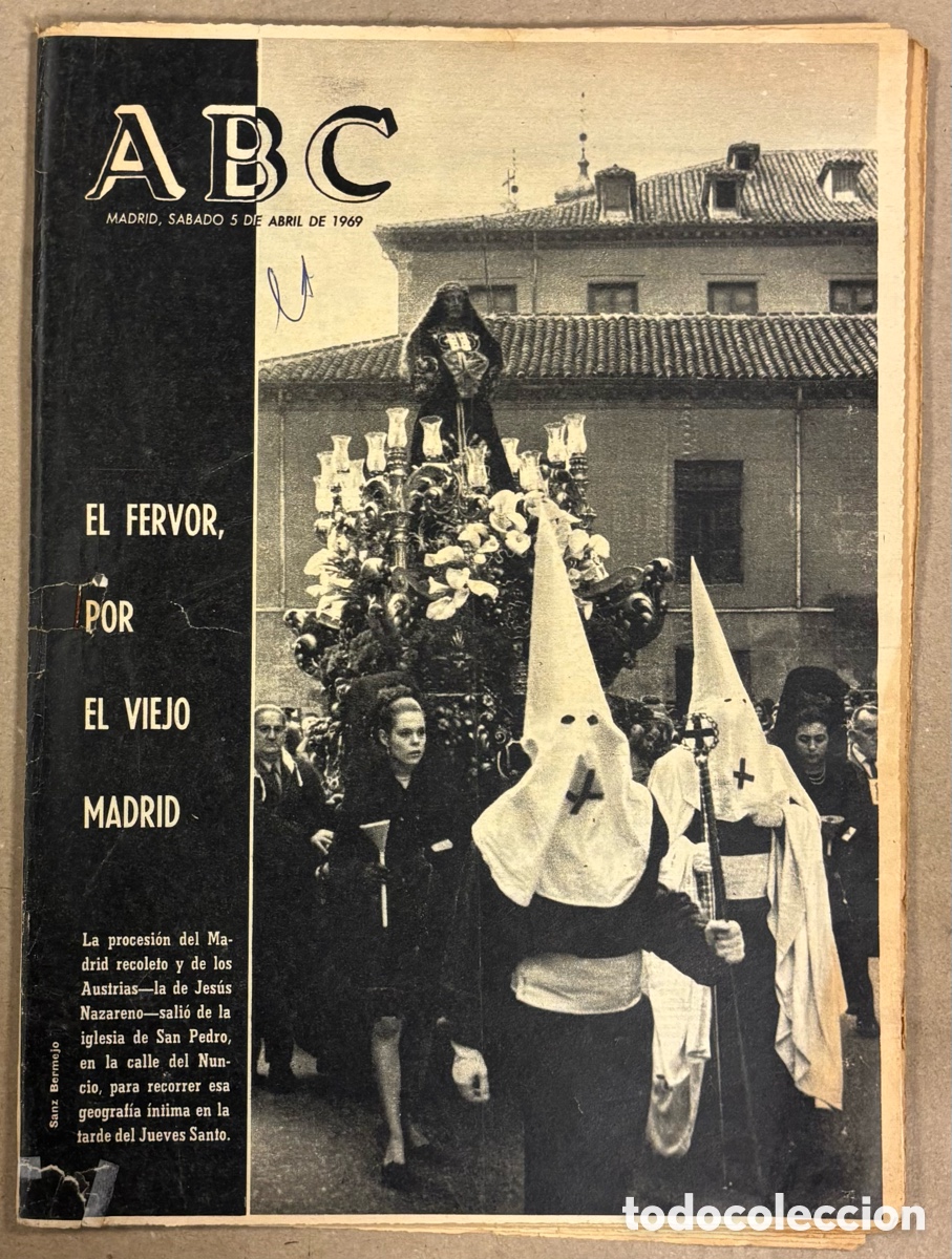 Coleccionismo de revistas y peri&oacute;dicos: ABC (5 DE ABRIL DE 1969). PROCESI&Oacute;N JES&Uacute;S NAZARENO IGLESIA SAN PEDRO MADRID,&hellip;