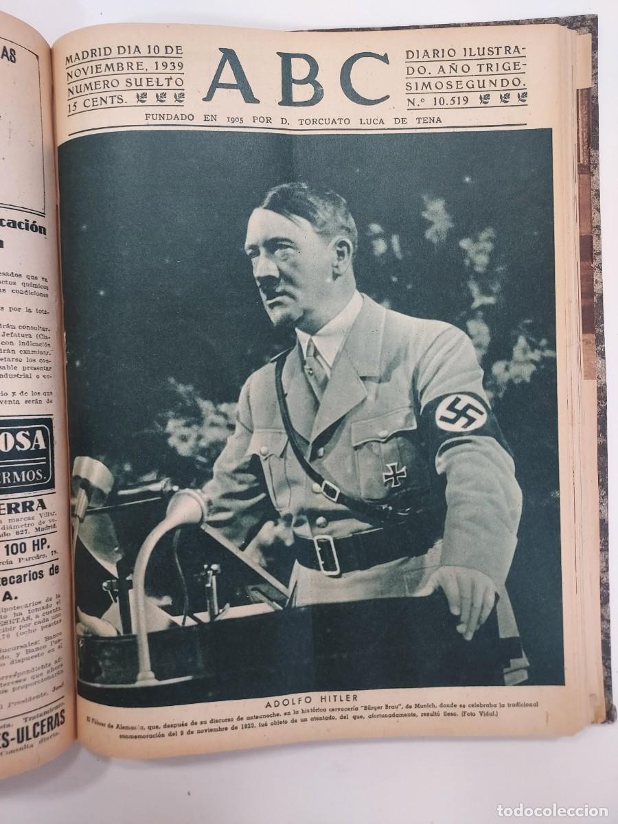 Coleccionismo de revistas y peri&oacute;dicos: PERIODICO ABC MADRID. TOMO CON 28 N&Uacute;MEROS OCTUBRE NOVIEMBRE 1939