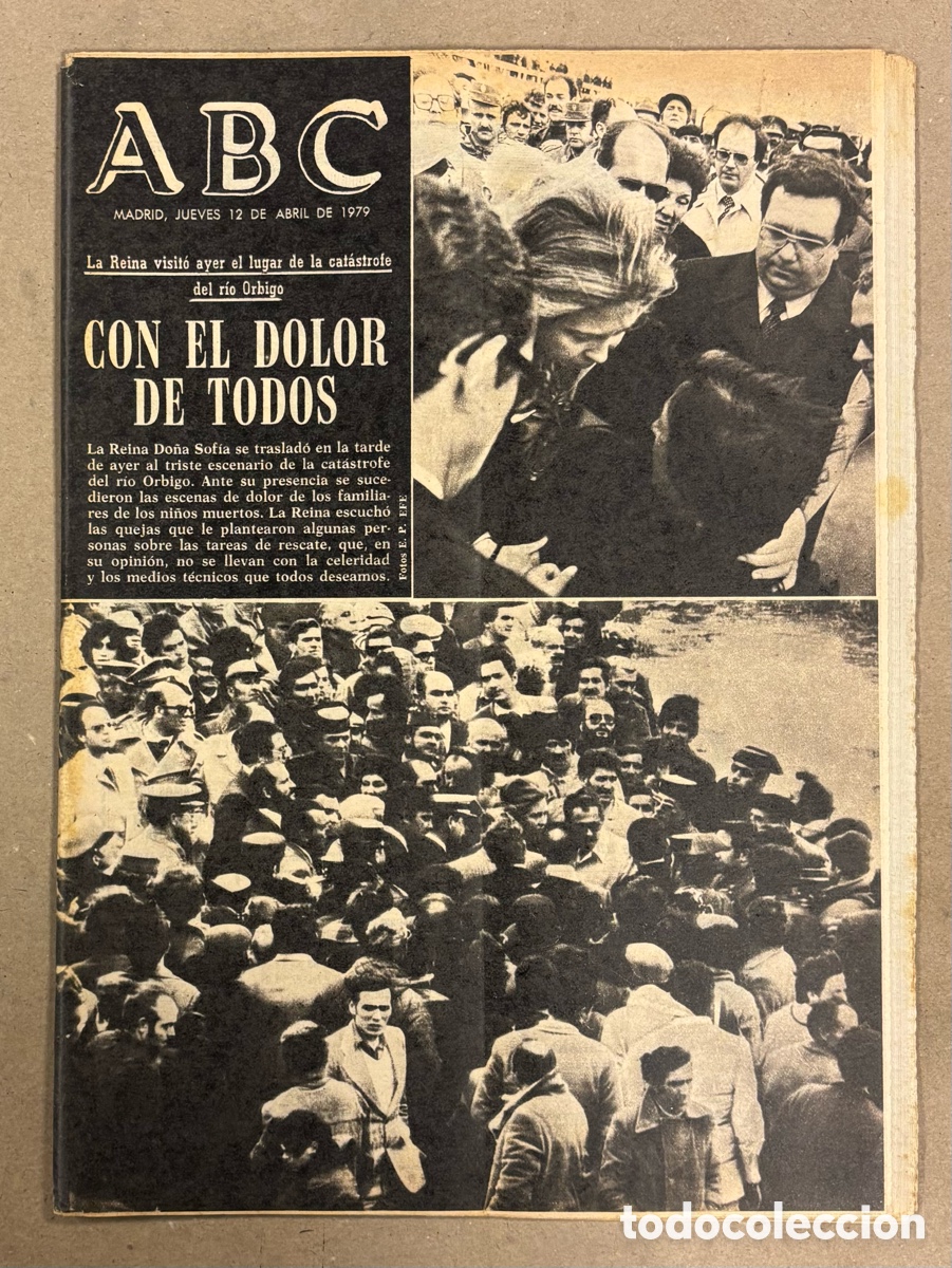 Coleccionismo de revistas y peri&oacute;dicos: ABC (12 DE ABRIL DE 1979). TRAGEDIA AUTOB&Uacute;S INFANTIL R&Iacute;O ORBIGO POR ZAMORA,&hellip;
