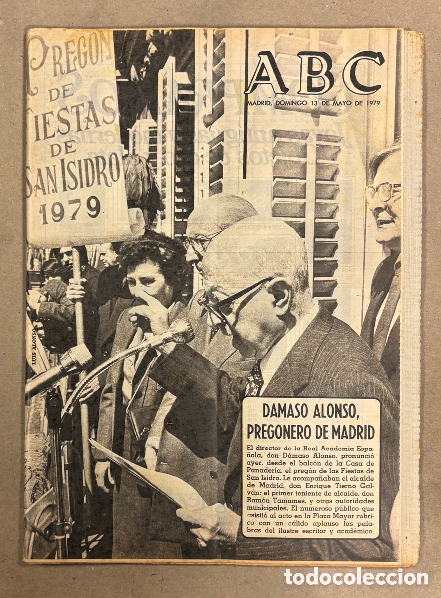 Coleccionismo de revistas y peri&oacute;dicos: ABC (13 MAYO 1979). D&Aacute;MASO ALONSO PREGONERO EN MADRID, ATL&Eacute;TICO MADRID - ATHLETIC BILBAO,