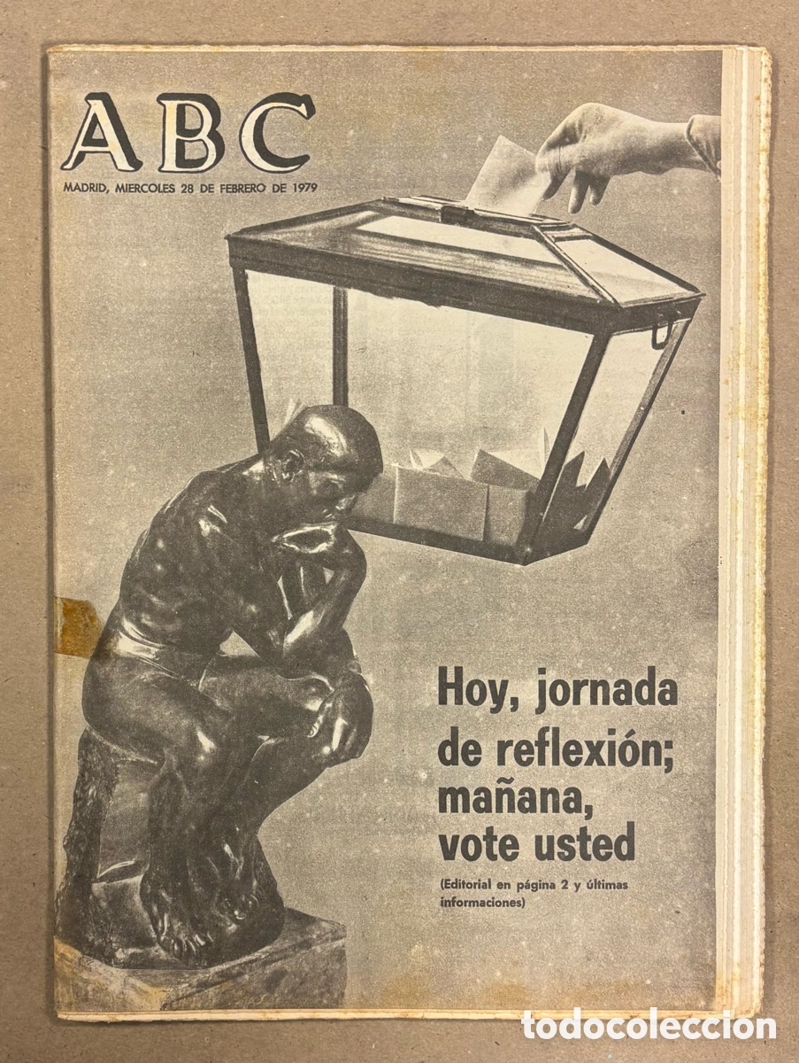 Collection Magazines and Newspapers: ABC (28 DE FEBRERO DE 1979). JORNADA REFLEXI&Oacute;N ELECCIONES GENERALES, HUELGA FUTBOLISTAS