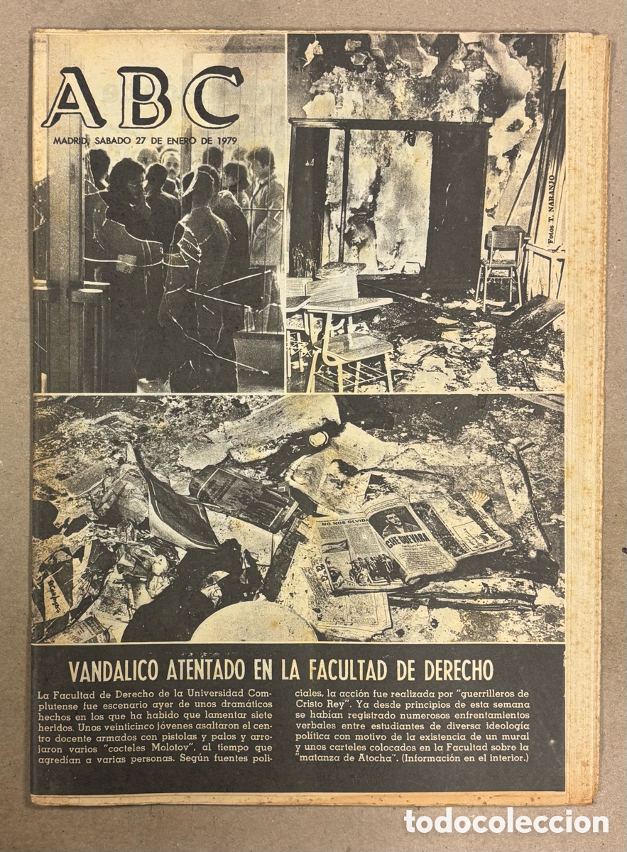 Collection Magazines and Newspapers: ABC (27 ENERO 1979). ATENTADO EN LA FACULTAD DE DERECHO POR GUERRILLEROS DE CRISTO REY,&hellip;