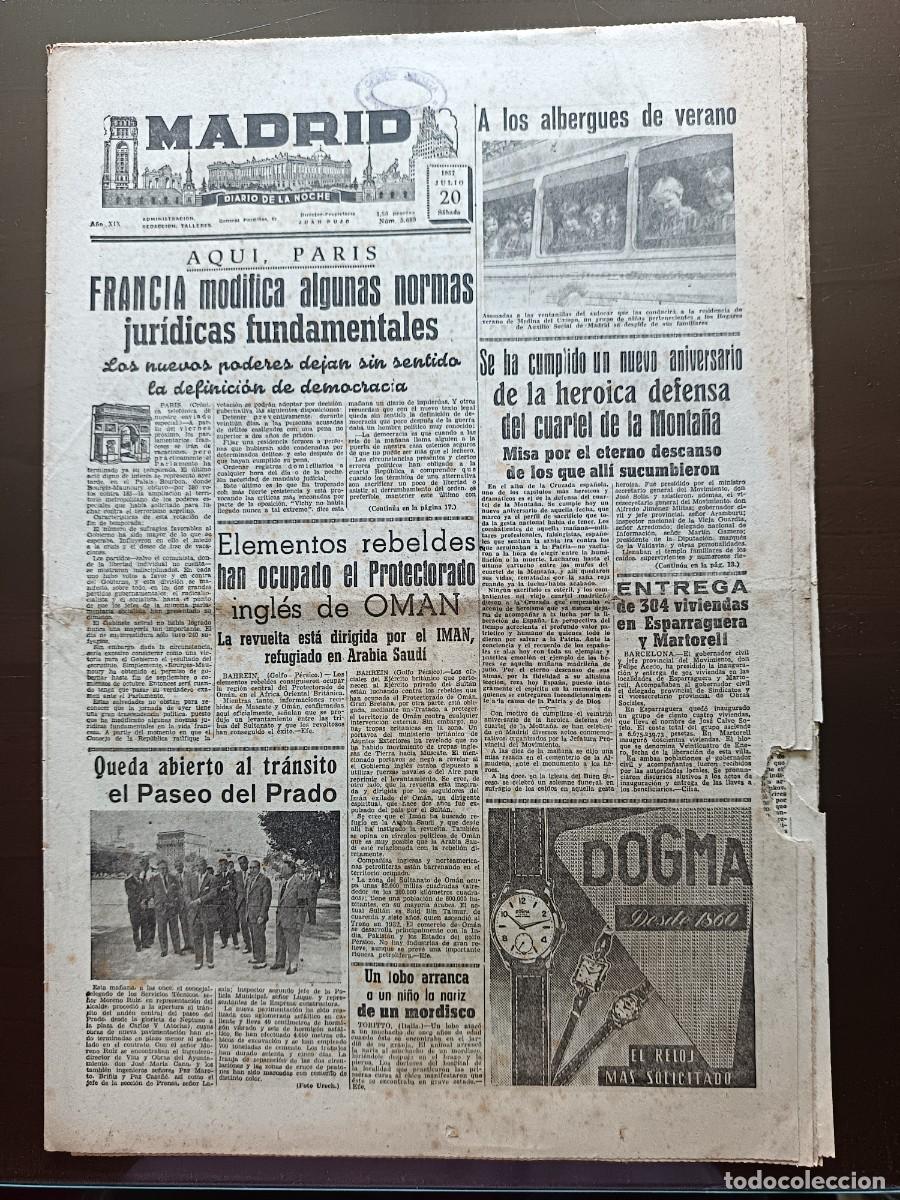 Coleccionismo de revistas y peri&oacute;dicos: MADRID - N&Uacute;MERO 5689 - 1957