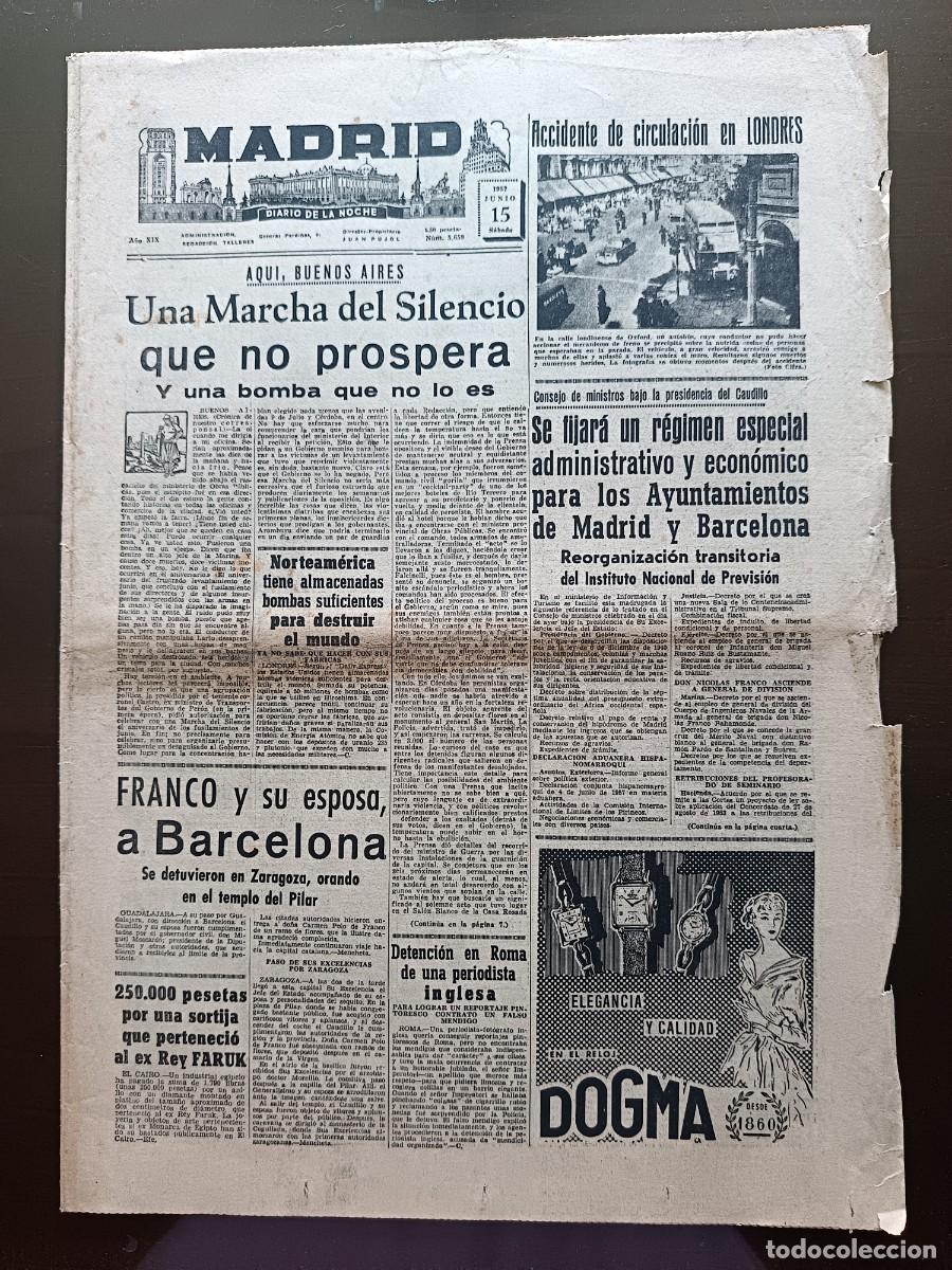 Collectionnisme de Revues et Journaux: MADRID - N&Uacute;MERO 5659 - 1957