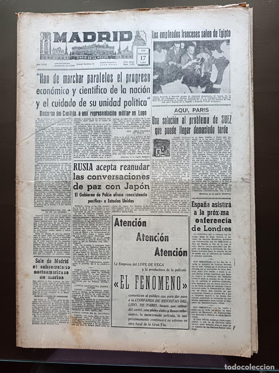 Coleccionismo de revistas y peri&oacute;dicos: MADRID - N&Uacute;MERO 5428 - 1956